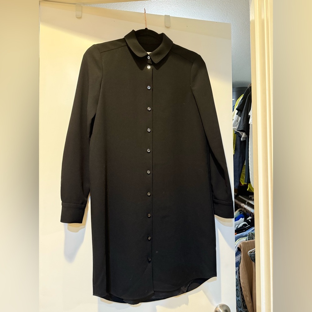 Kate Spade New York button down shift dress /Black + great quality fabric!